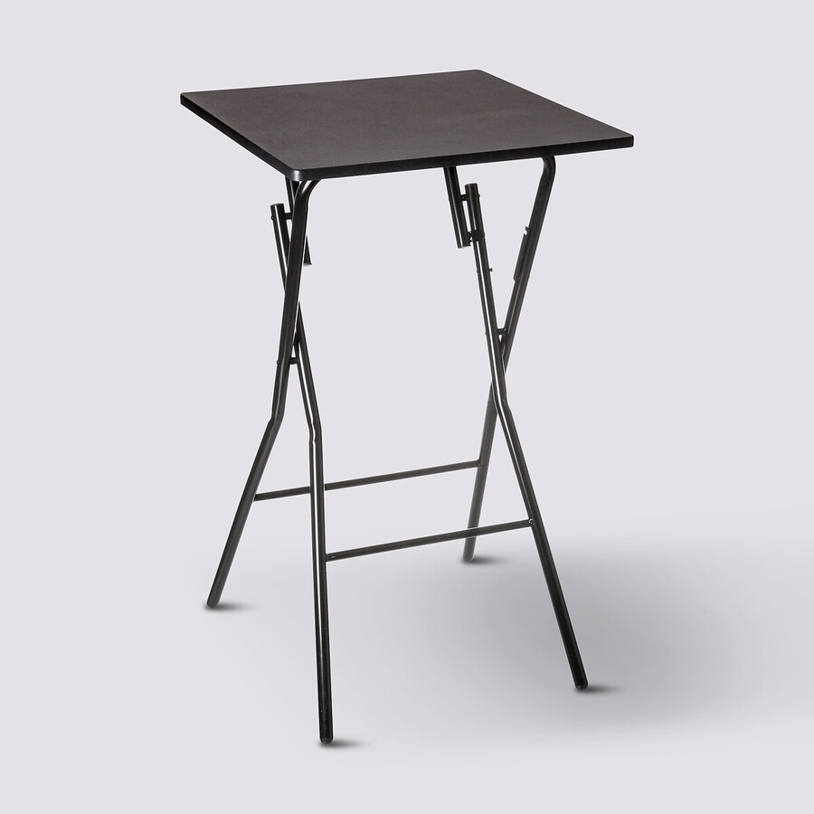 Table de bar pliante 2 places, noir 