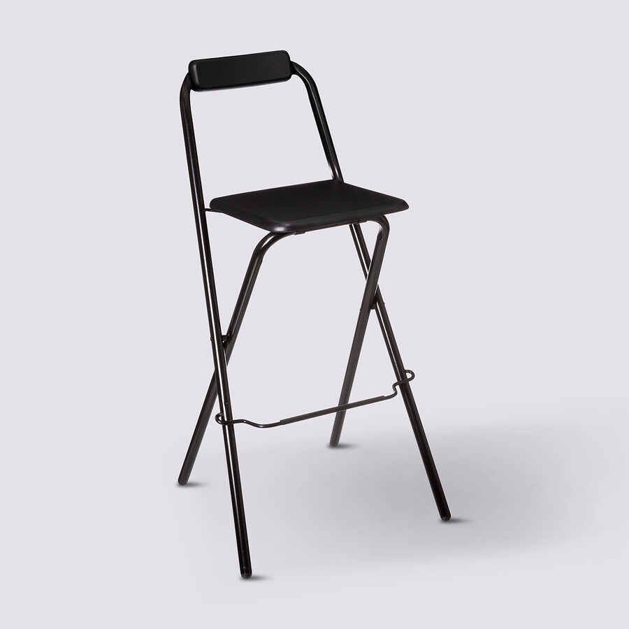 Chaise de bar pliante, noir Louna