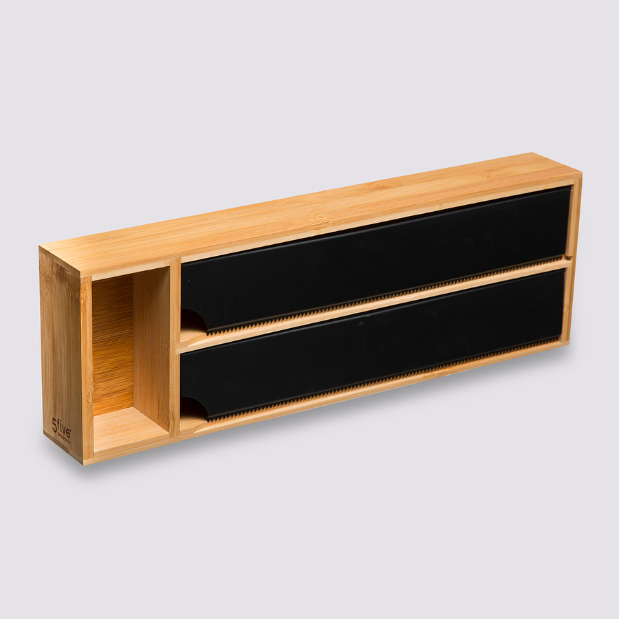 Dérouleur 2 compartiments, noir Black bambou