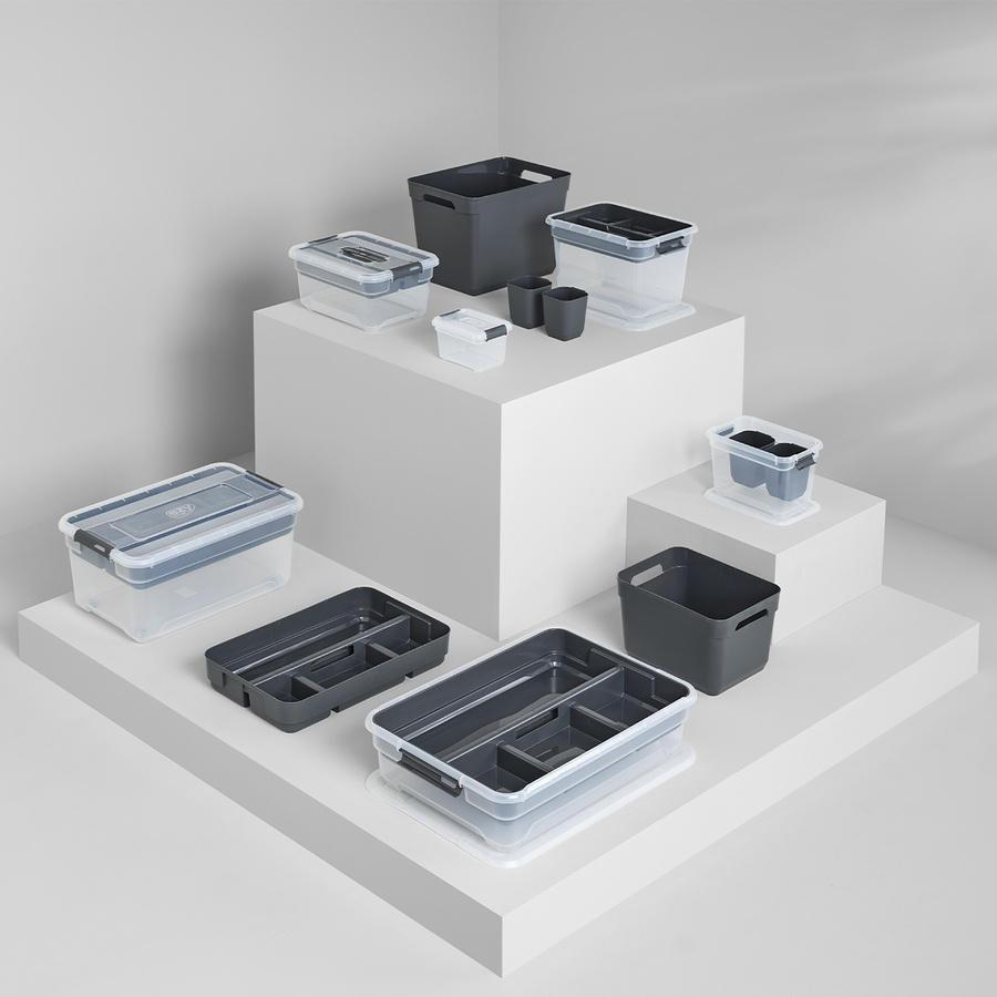 Boîte en plastique transparente 100l Solutions+