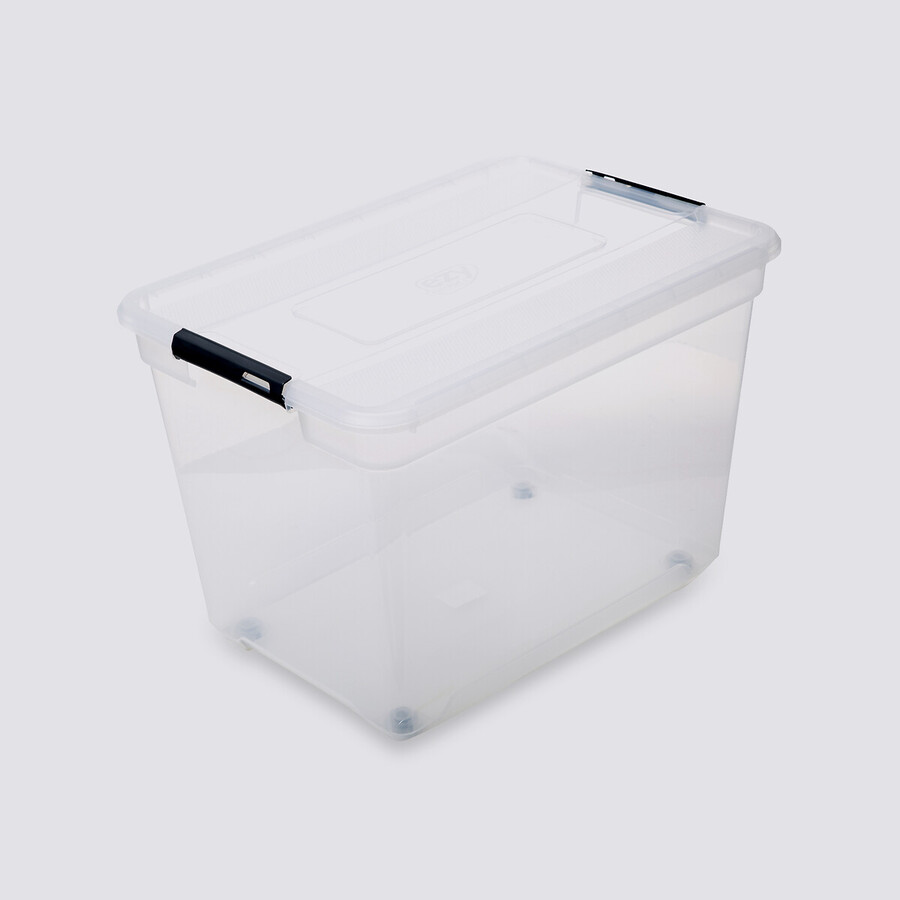 Boîte en plastique transparente 80l Solutions+