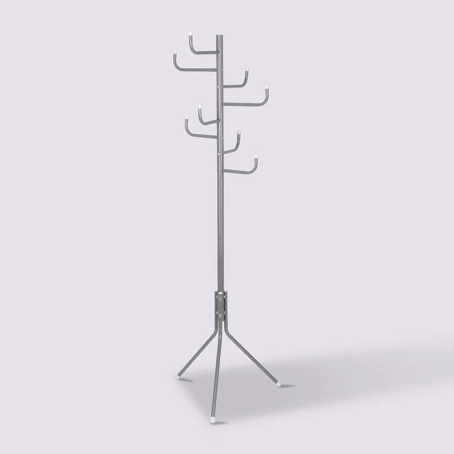 Porte-manteaux 8 crochets métal, noir Clothy