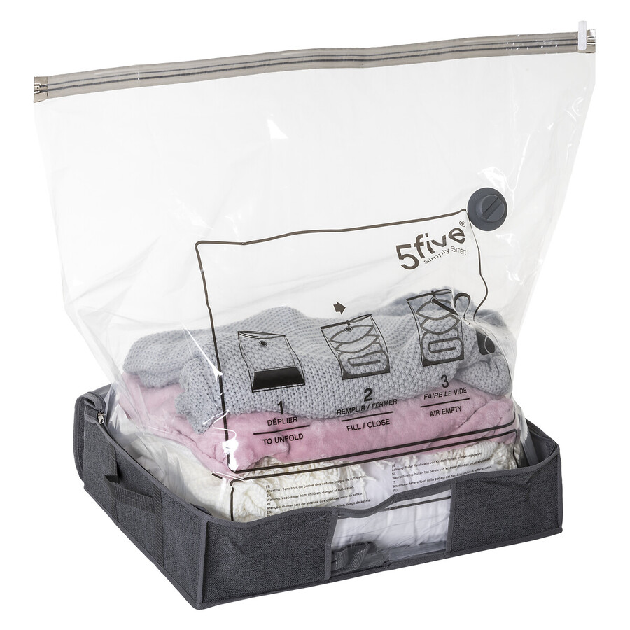 Housse rangement sous vide 60x45x15cm Air store+