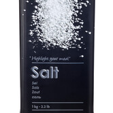 Boîte sel 1kg métal, noir Black edition