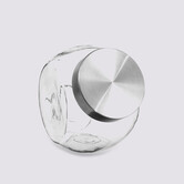 Bocal verre à bonbons couvercle inox 650ml 