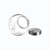 Bocal verre à bonbons couvercle inox 650ml 