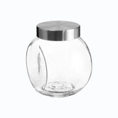 Bocal verre à bonbons couvercle inox 650ml 