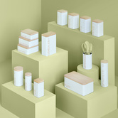 Boîte à spaghettis métal, blanc Scandi nature