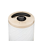 Boîte à spaghettis métal, blanc Scandi nature