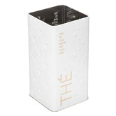 Boîte à thé vrac métal, blanc Scandi nature