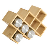 Support 8 pots à épices, noir Bambou