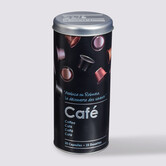 Boîte à café capsules métal, noir Black edition