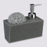 Distributeur de savon avec éponge 170ml, noir