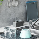 Distributeur de savon avec éponge 170ml, noir