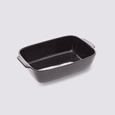 Plat rectangulaire 32x20cm, gris Céramique