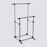 Portant à vêtements double inox Extensio+