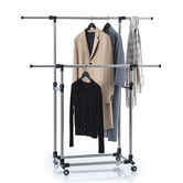 Portant à vêtements double inox Extensio+