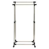Portant à vêtements double inox Extensio+