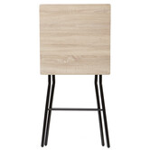 Table de bar pliante 2 places, effet bois 