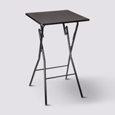 Table de bar pliante 2 places, noir 