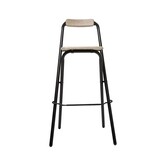 Chaise de bar pliante, effet chêne naturel Louna