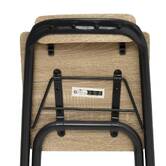 Chaise de bar pliante, effet chêne naturel Louna