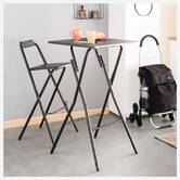 Chaise de bar pliante, noir Louna