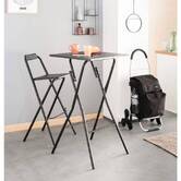 Chaise de bar pliante, noir Louna