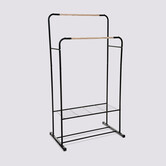 Portant à vêtements double, noir Blackwood