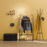 Portant à vêtements double, noir Blackwood