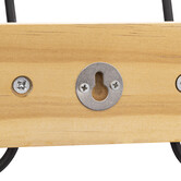 Patère 6 têtes bois/métal 