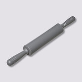 Rouleau à pâtisserie silicone, gris 