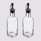 2 bouteilles huile/vinaigre verre 0,16l 