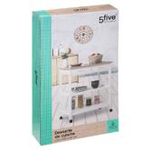 Dessertes 2 niveaux, blanc Bambou