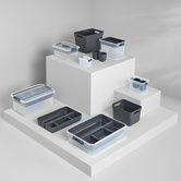 Boîte en plastique transparente 38l Solutions+