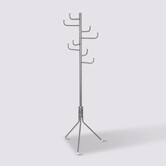 Porte-manteaux 8 crochets métal, noir Clothy