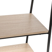 Portant à vêtements avec étagères, noir Jano