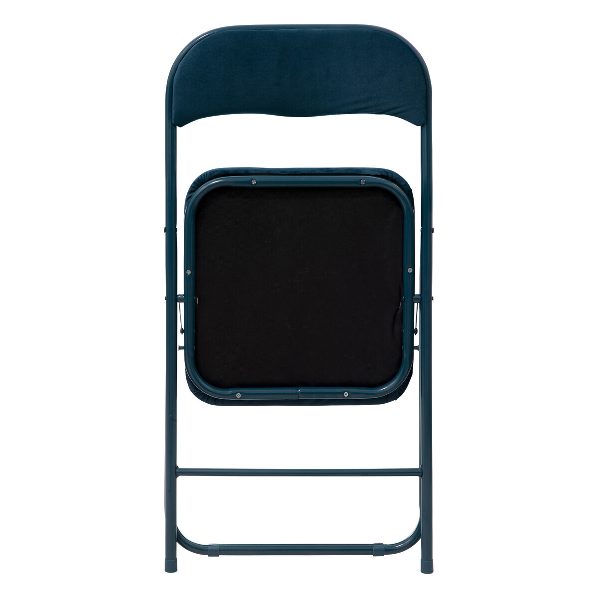 Chaise pliante en velours, bleu