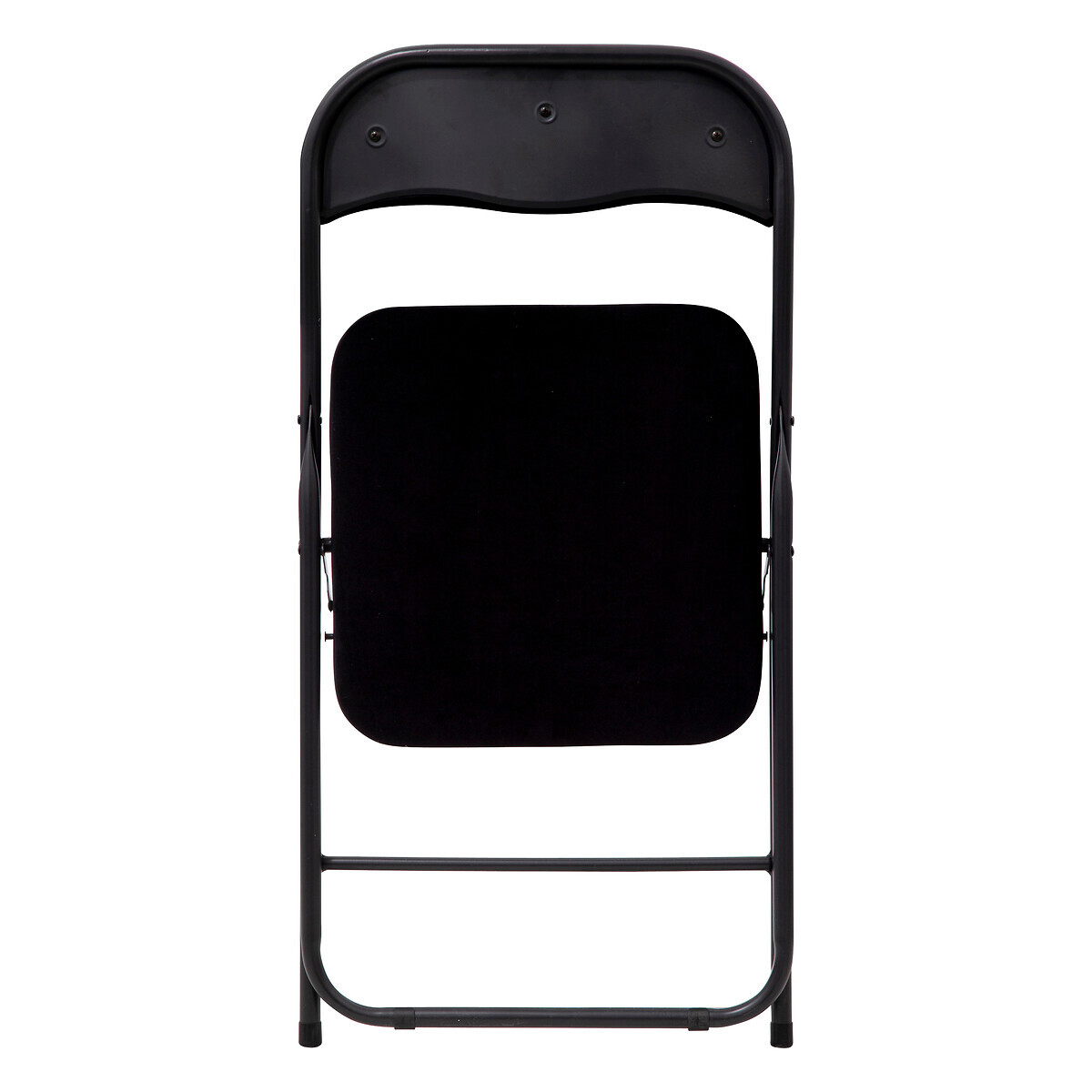 Chaise pliante en velours, noir 