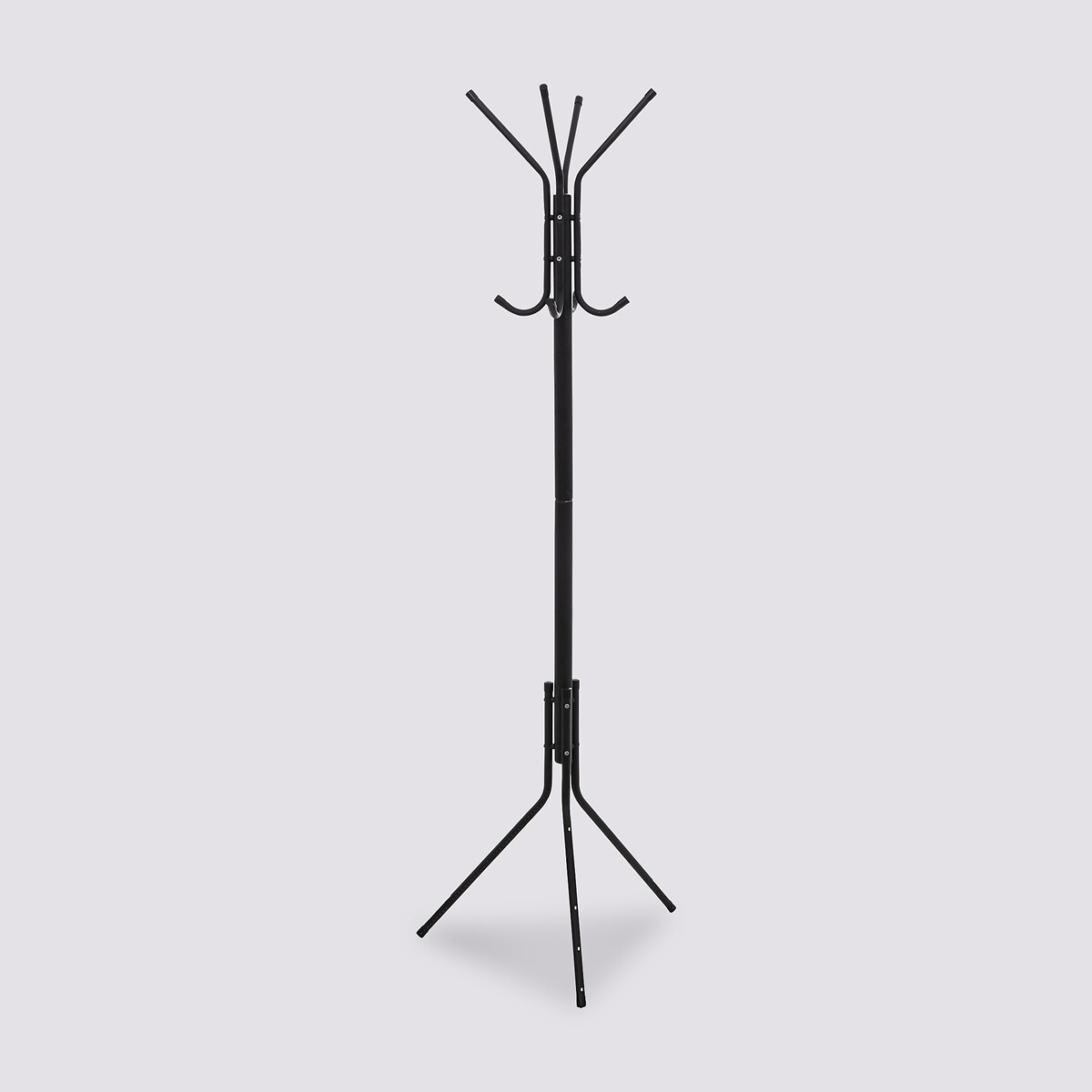 Porte-manteaux 8 crochets métal, noir Coaty