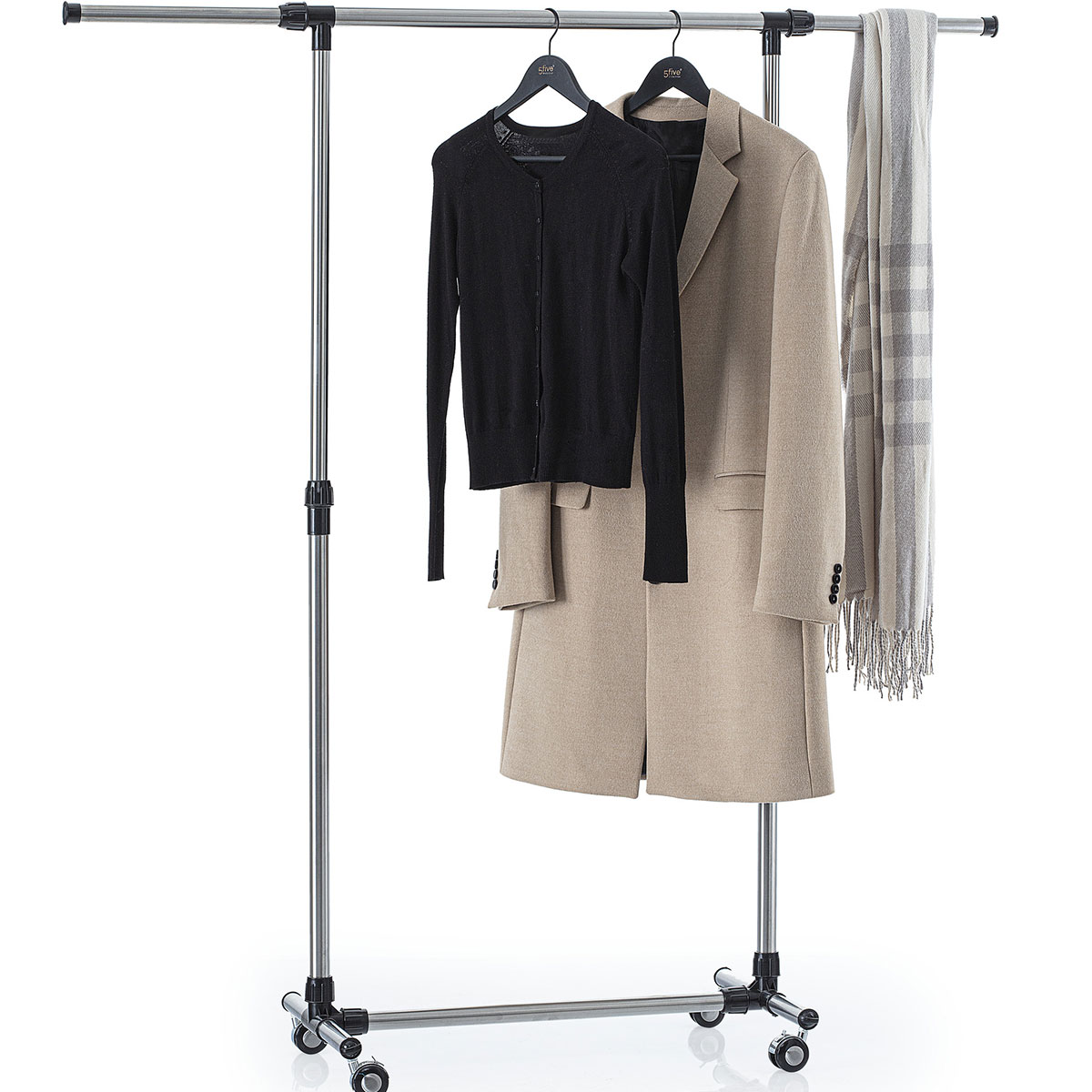 Portant à vêtements simple inox Extensio+
