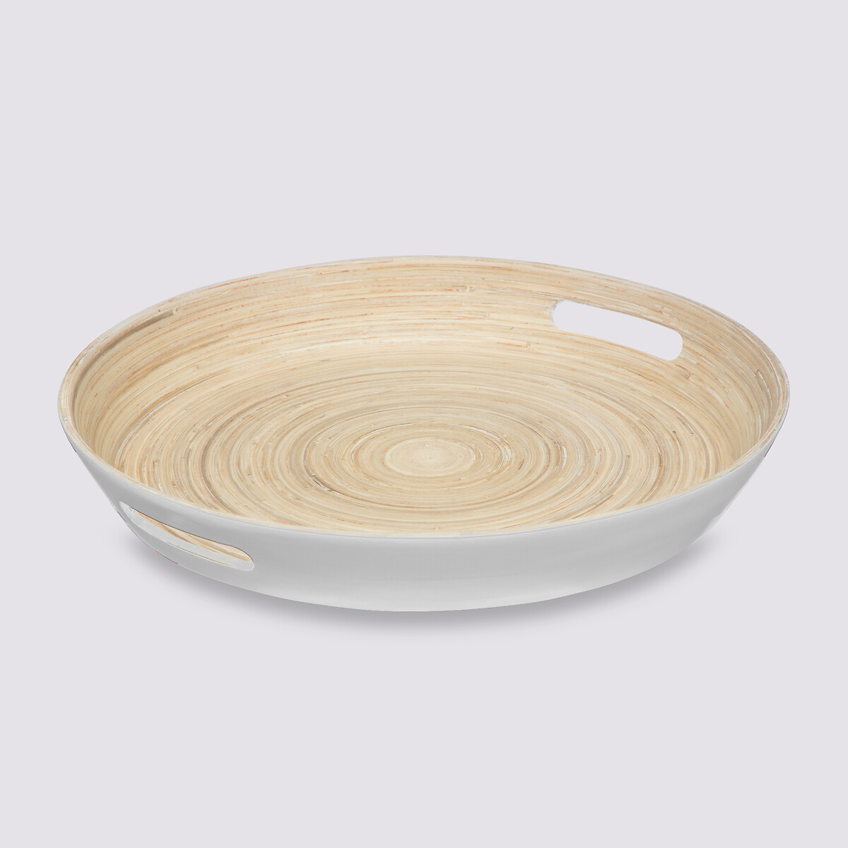 Plateau bambou 42cm, blanc Modern color