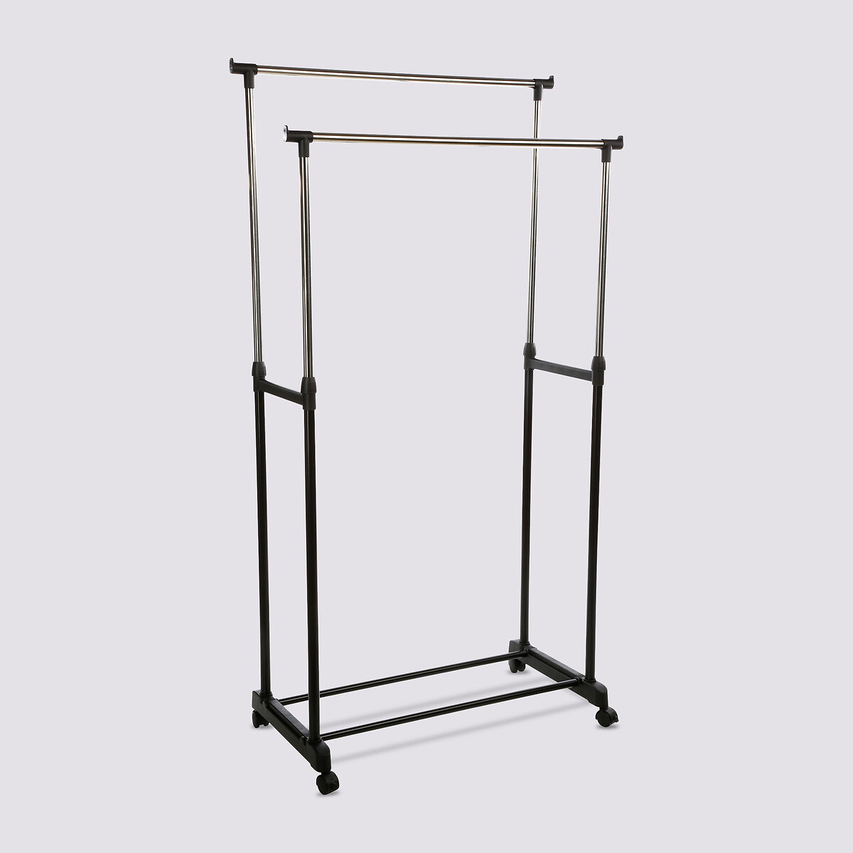 Portant à vêtements à roulettes double Extensio