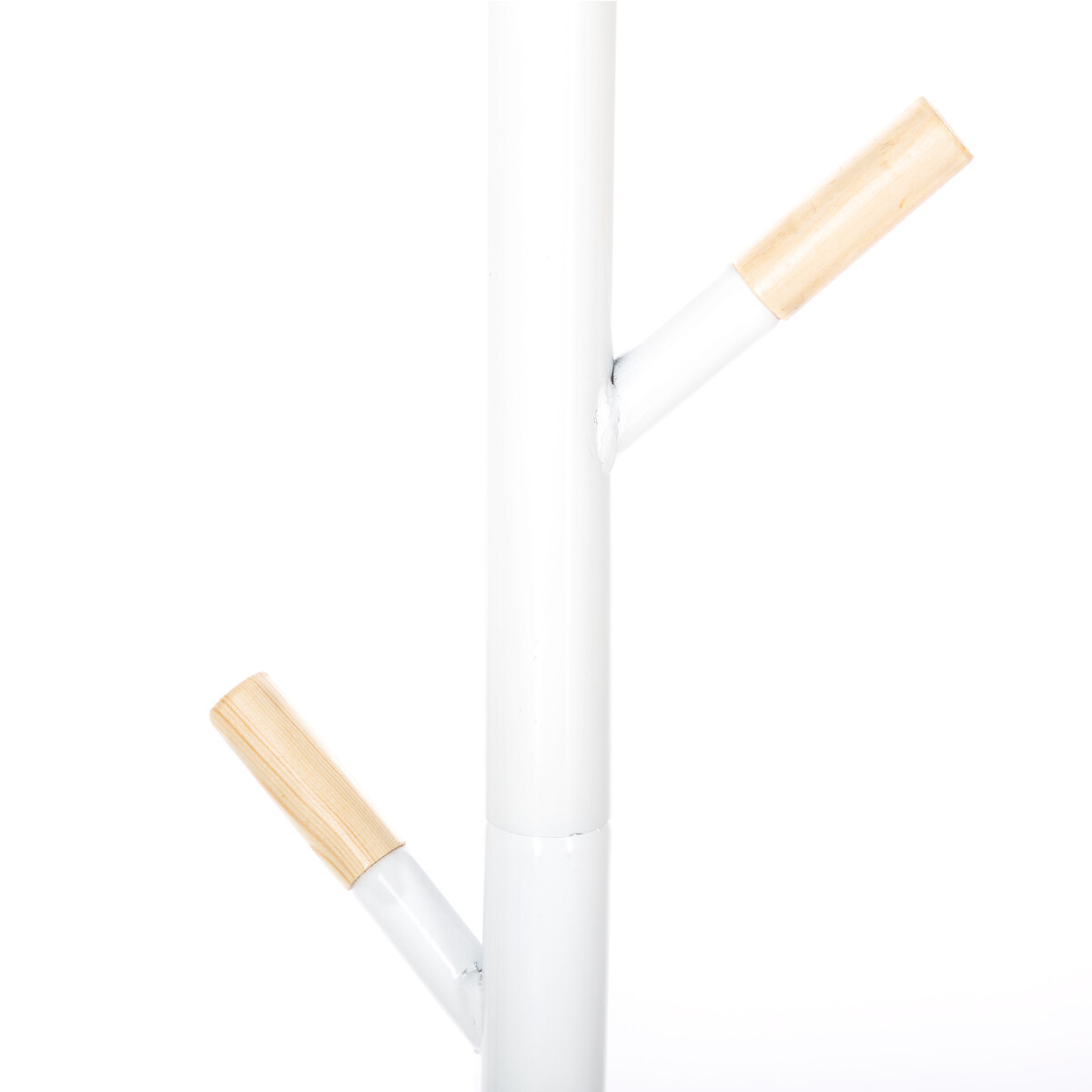 Porte-manteaux 6 crochets métal, blanc Natureo