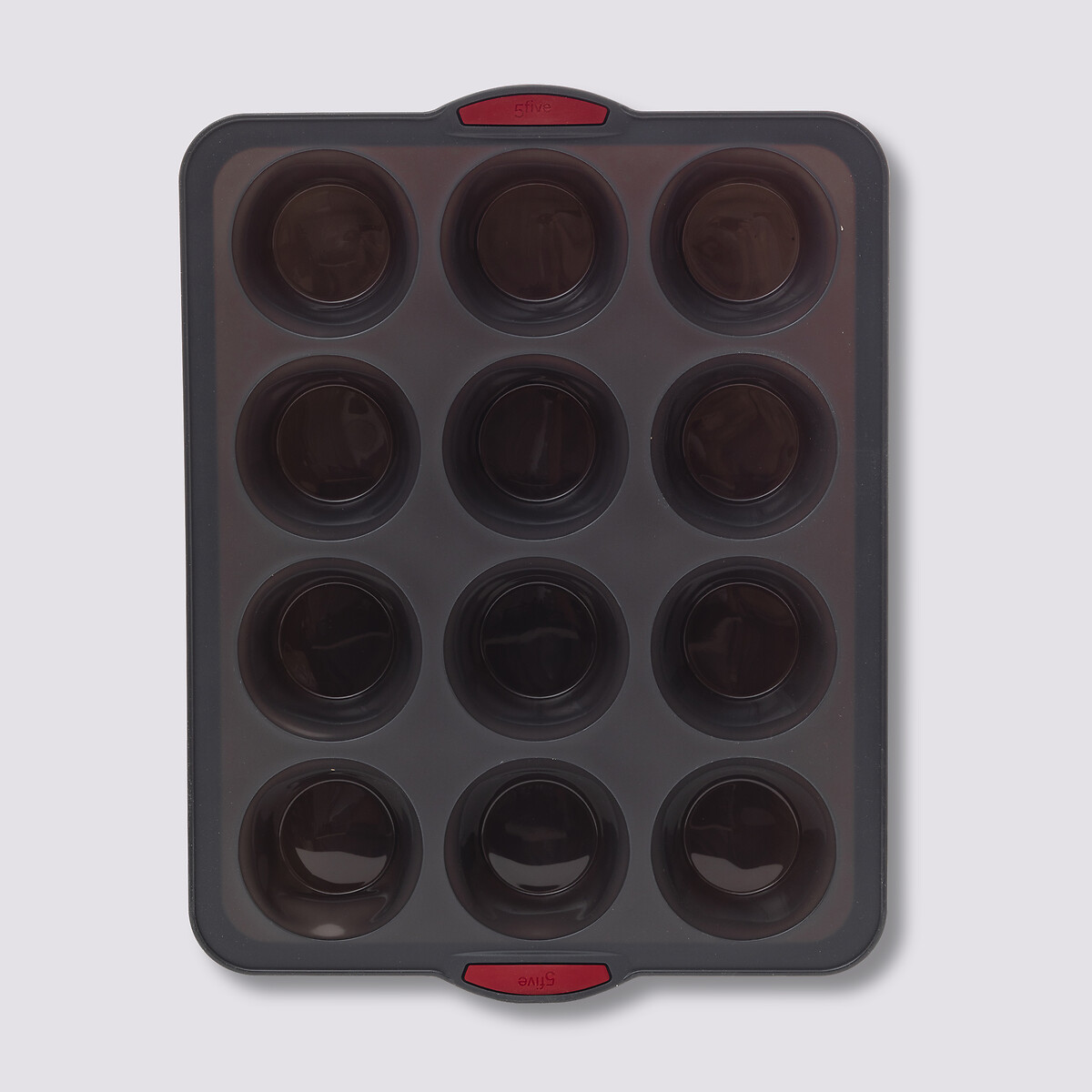 Moule 12 muffins silicone- noir,rouge Silitop