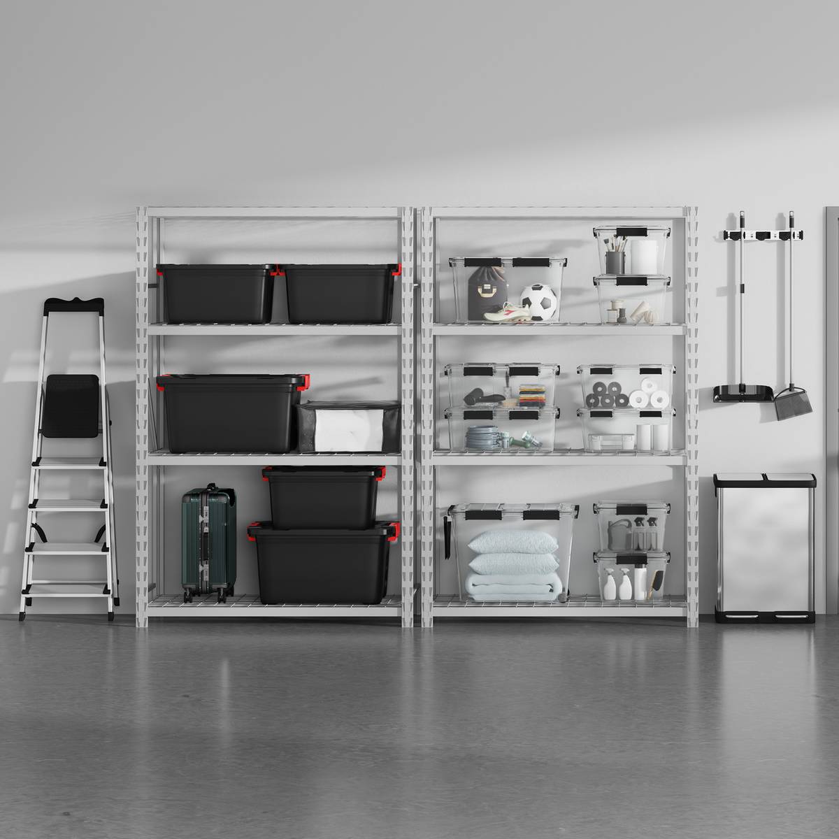 Boîtes 32l, transparent Clip'n box