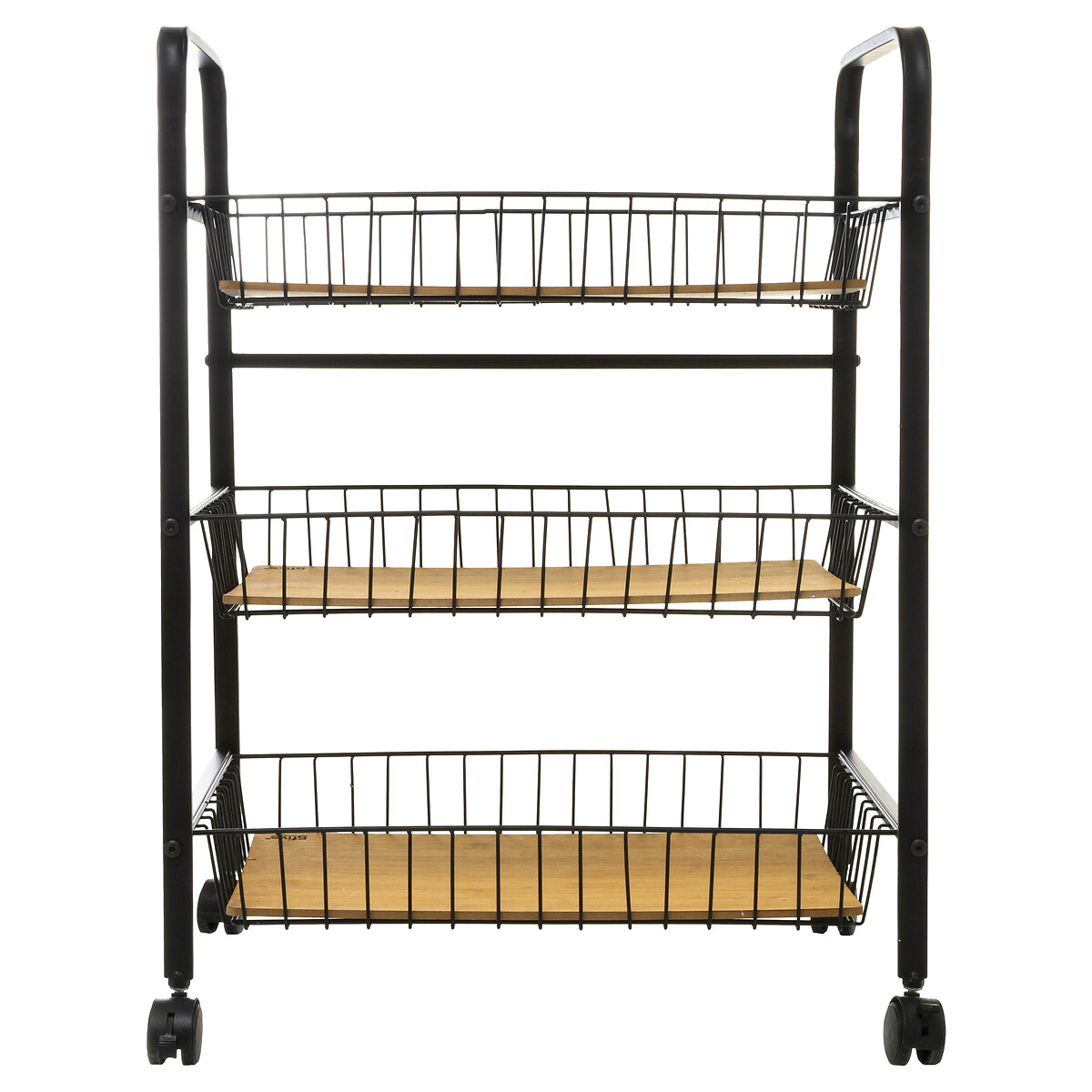 Resserre à roulettes 3 étages, noir Nera