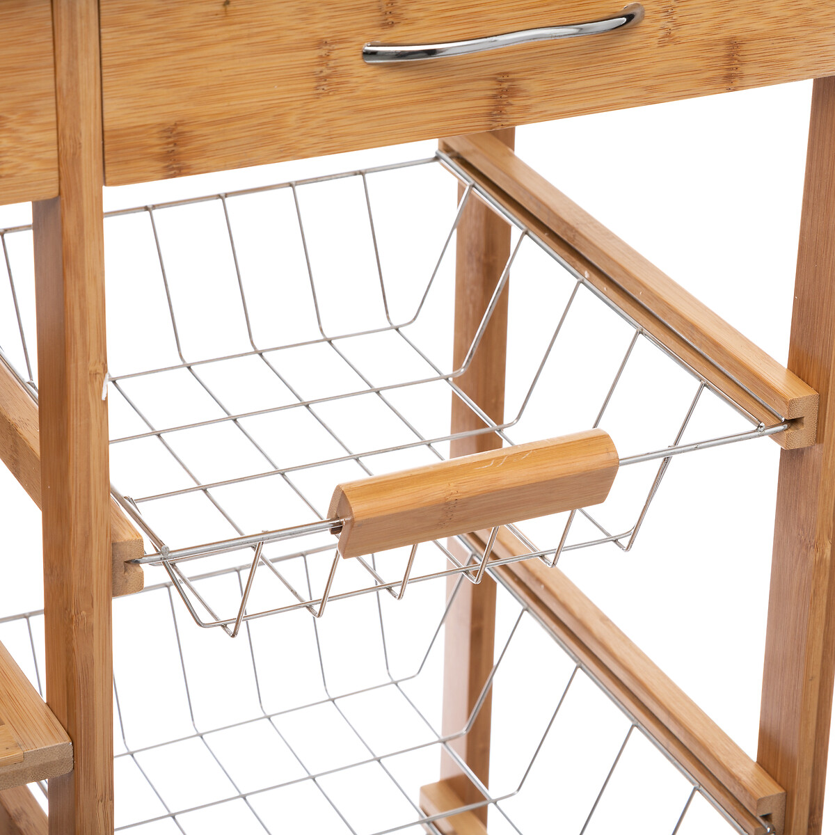 Desserte grand modèle tiroirs/paniers Bambou