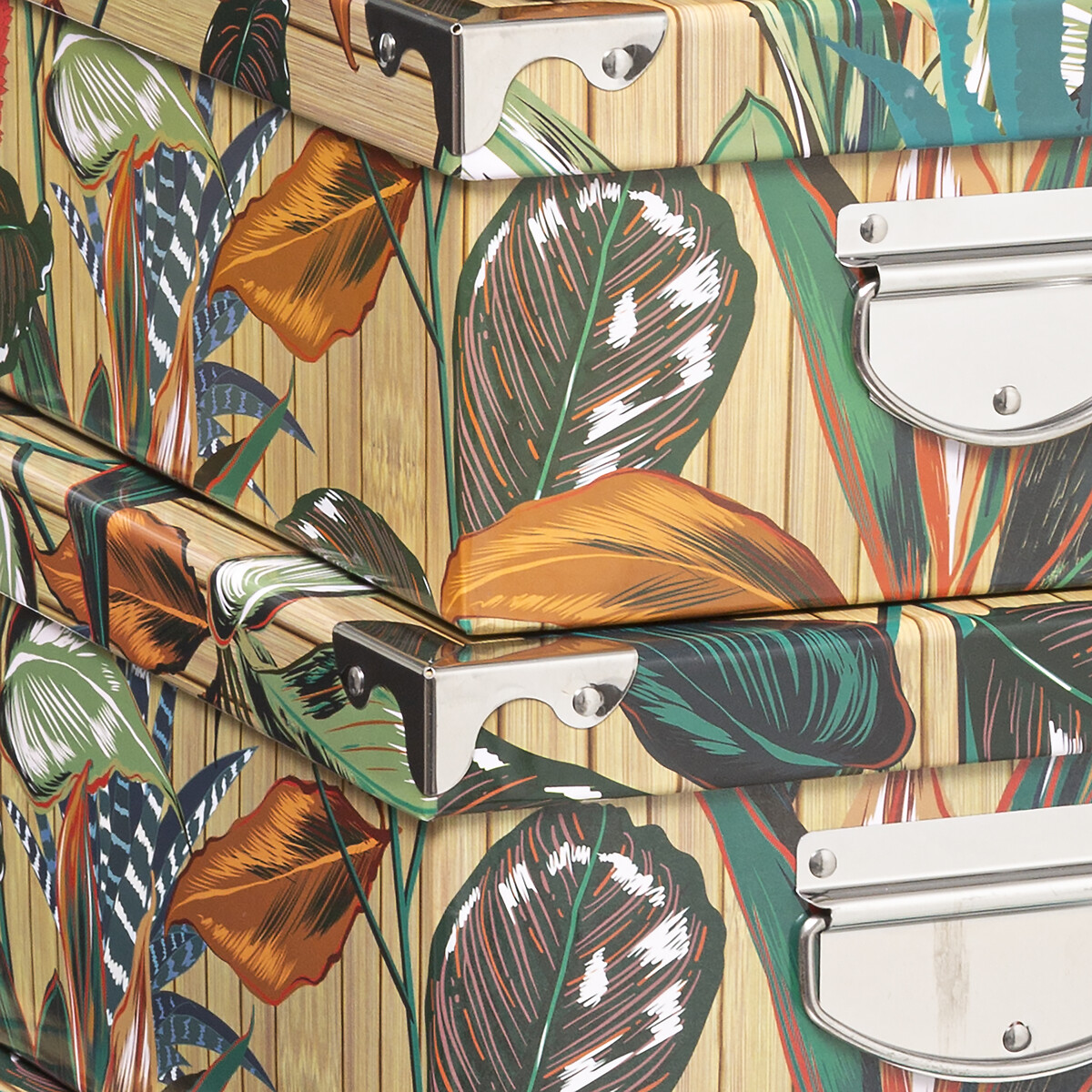 6 boîtes coin métal, multicolore Box'