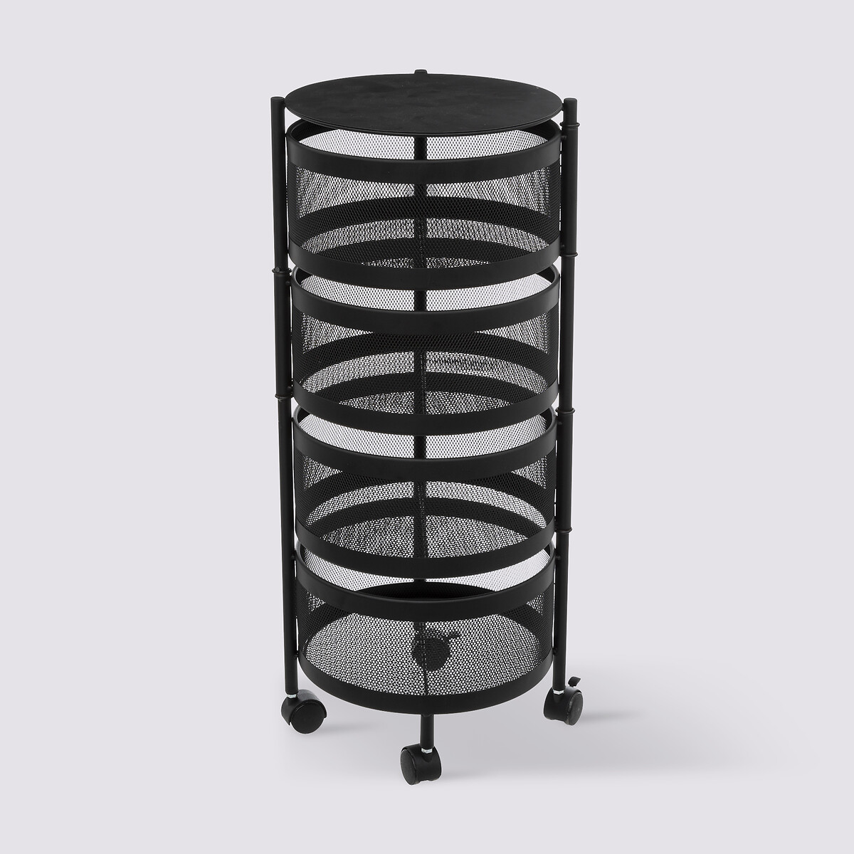 Desserte à roulettes 4 étages, noir Mayaj